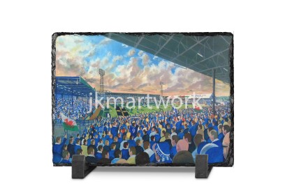 Ninian Park Stadium Fine Art Slate Presentation - Cardiff City FC